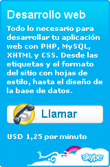 Desarrollo web - $1,25/min - Llamar